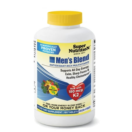 SuperNutrition Men?s Blend Iron-Free Multivitamin Tablets, 180 Ct
