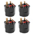 thumbnail image 2 of 2 Pin To 3 Pin Plug Adapter,  Protection EU To UK Plug  For Business And Travel Black, 2 of 8