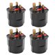 thumbnail image 3 of 4PCS EU to UK Conversion Plug Grounding 2 Pin to 3 Pin Adapter Converter with Fuse 250V 13A Black, 3 of 5