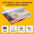 thumbnail image 2 of 130 hojas laminadas autoadhesivas de 23 x 30 cm, transparentes, sin necesidad de máquina, laminadas autoadhesivas., 2 of 4