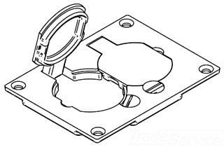 Wiremold 828TCAL 2-gang Cover Plate Flange for sale online 