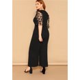 thumbnail image 2 of Jumpsuit Dama Mujer Elegante Largo 3/4 Con Flores Extra Plus - Negro - L DaraBaby Shein Vest039, 2 of 3