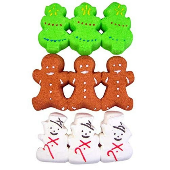 Christmas Variety Pack Peeps with Snow Men, Trees, and Gingerbread Men