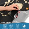 thumbnail image 4 of Yayeee Kitchen Valance Rod Pocket 54" x 18" Living Room Window Curtain, Black Halloween Dancing, 4 of 6