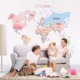 thumbnail image 2 of Vinil Decorativo Mapa Mundial Mapamundi Sala Habitación DaraBaby Syene VinDe240, 2 of 5