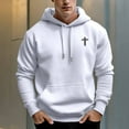 thumbnail image 2 of Men's 330g 100% Cotton Pattern Terry Dropped Shoulder Hoodie-Cross Print, 2 of 16