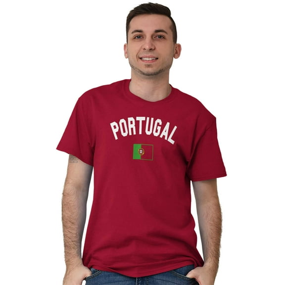 Portugal Country Flag Soccer Fan Pride Men's Graphic T Shirt Tees Brisco Brands S