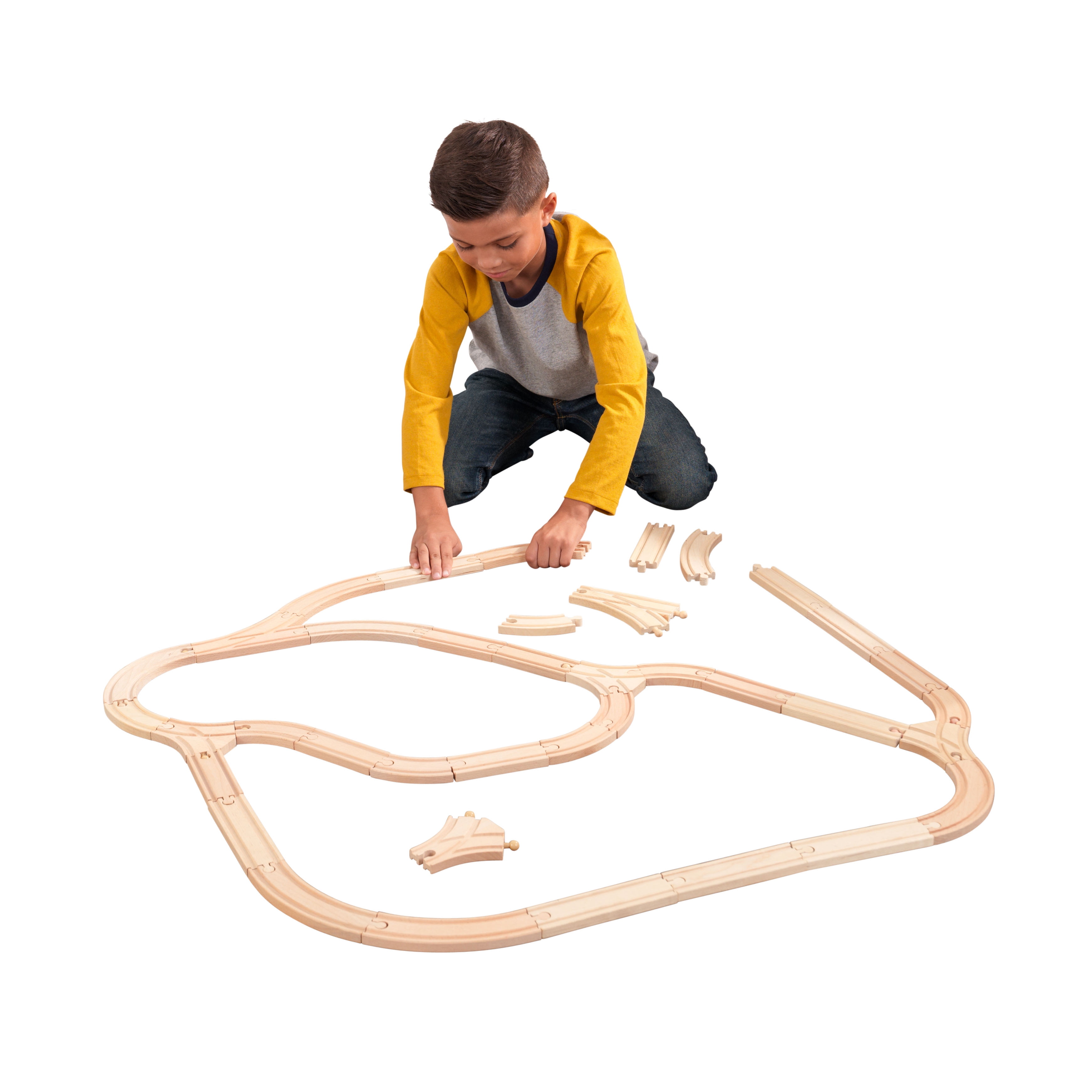 wooden train track extension pack