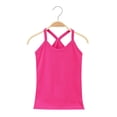 thumbnail image 4 of GiLiling Girls Summer Tank Tops Sleeveless Spaghetti Strap Racerback Camisole Kids Cotton Beach Vacation Top (Hot Pink, 5-6 Years), 4 of 9