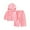 Pink, variant on Toddler Girls Hooded Sweatshirt and Pants Set Ruffle Trim Zipper Jacket Two Piece Outfit for Kids Casual Wear