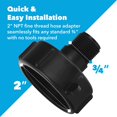 thumbnail image 3 of Impresa [2 Pack] 275-330 Gallon IBC Tote Adapter Tank Fittings, 3 of 7