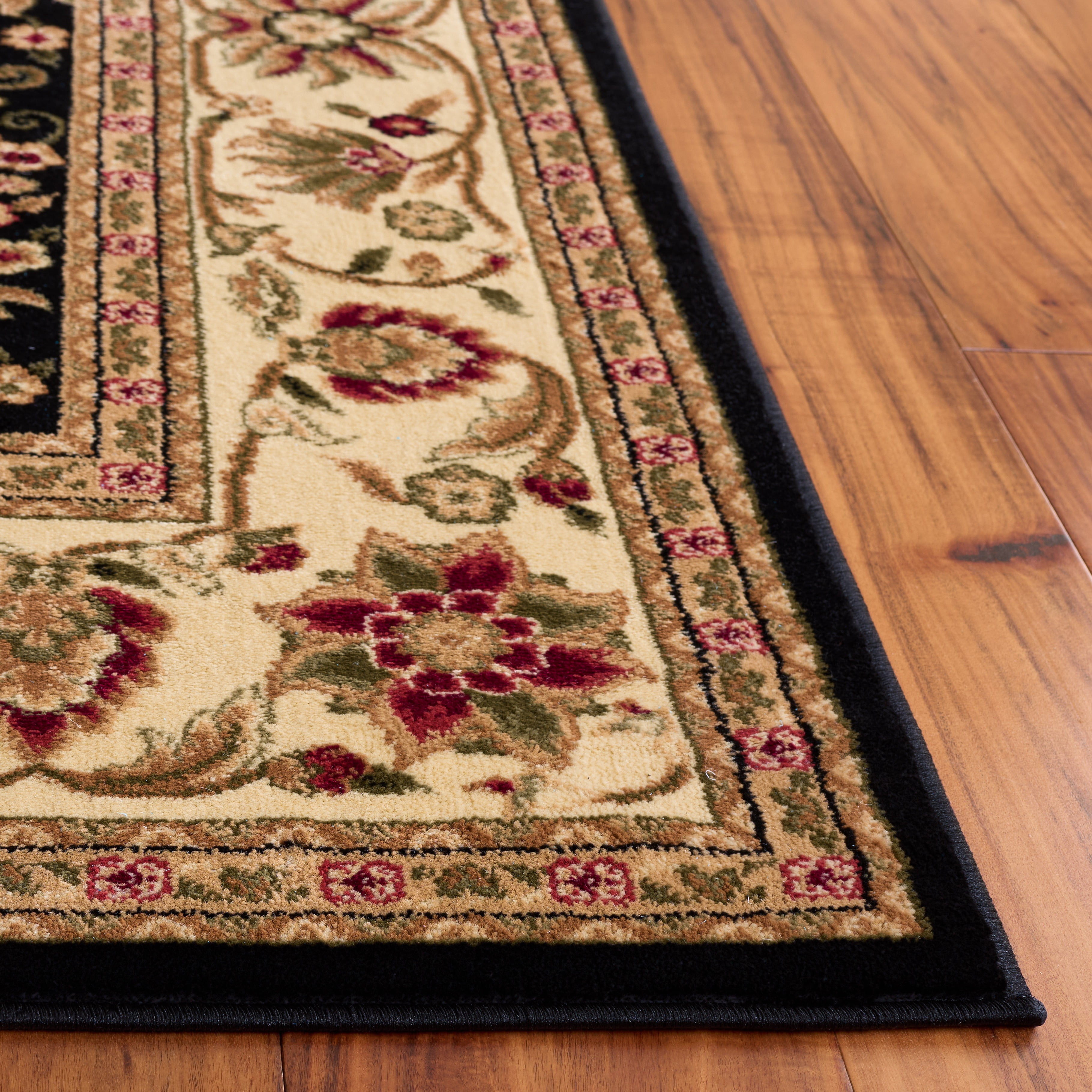 Safavieh Lyndhurst Victoria Floral Area Rug, Black/Ivory, 5'3" x 7'6"