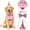 Pink, variant on Dog Birthday Party Supplies, Dog Birthday Bandana Hat Bow Set for Dogs and Cats Blue XS
