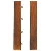 EZ-Floor End Trim Piece Interlocking Flooring in Solid Teak Wood (Set of 2)