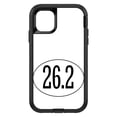 thumbnail image 1 of DistinctInk Custom SKIN / DECAL compatible with OtterBox Defender for iPhone 11 (6.1" Screen) - White 26.2 Oval Marathon Run - Show Your Love of Running, 1 of 5