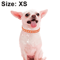 thumbnail image 2 of 3 Pieces Rhinestones Dog Collars Crystal Diamonds Studded PU Leather Dog Collars Adjustable Bling Pet Appearance, 2 of 5