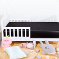 thumbnail image 4 of Ntbay Silk Satin Fitted Crib Sheet, Super Soft and Breathable Solid Color Toddler Sheet, 28" x 52", Black, 4 of 5