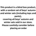 thumbnail image 2 of Fdqin Random 2 Set Boys Outfit Sets Long Sleeve Shirt and Pants Set Sweatsuit for Fall Winter Spring Kids Clothes Blind Box 3-4 Years, 2 of 5