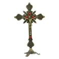 thumbnail image 3 of Whoamigo Metal Vintage Cross Figurine, Jesus Crucified Christian Catholic Art Statue, 3 of 12