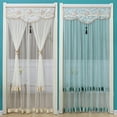 thumbnail image 2 of Punch-Free Mosquito Screen Door Curtain, Breathable Bedroom Partition Curtain, Double Layer Lace Embroidered Door Curtain, 2 of 5