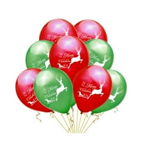 COSMOBETTY Christmas Party 24Pcs Round Red and Green Latex Balloons for Decoration