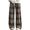 thumbnail image 3 of Fashion Women's Solid High Waisted Pants Ladies Drawstring Casual Pants, 3 of 3