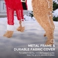 thumbnail image 5 of Sunjoy 34 Inch Christmas Lighted Fabric Dog, 3D Tinsel Santa Dog Outdoor Garden Yard Lawn Festive Holiday Decoration with Lights for Indoor & Outdoor, 5 of 7