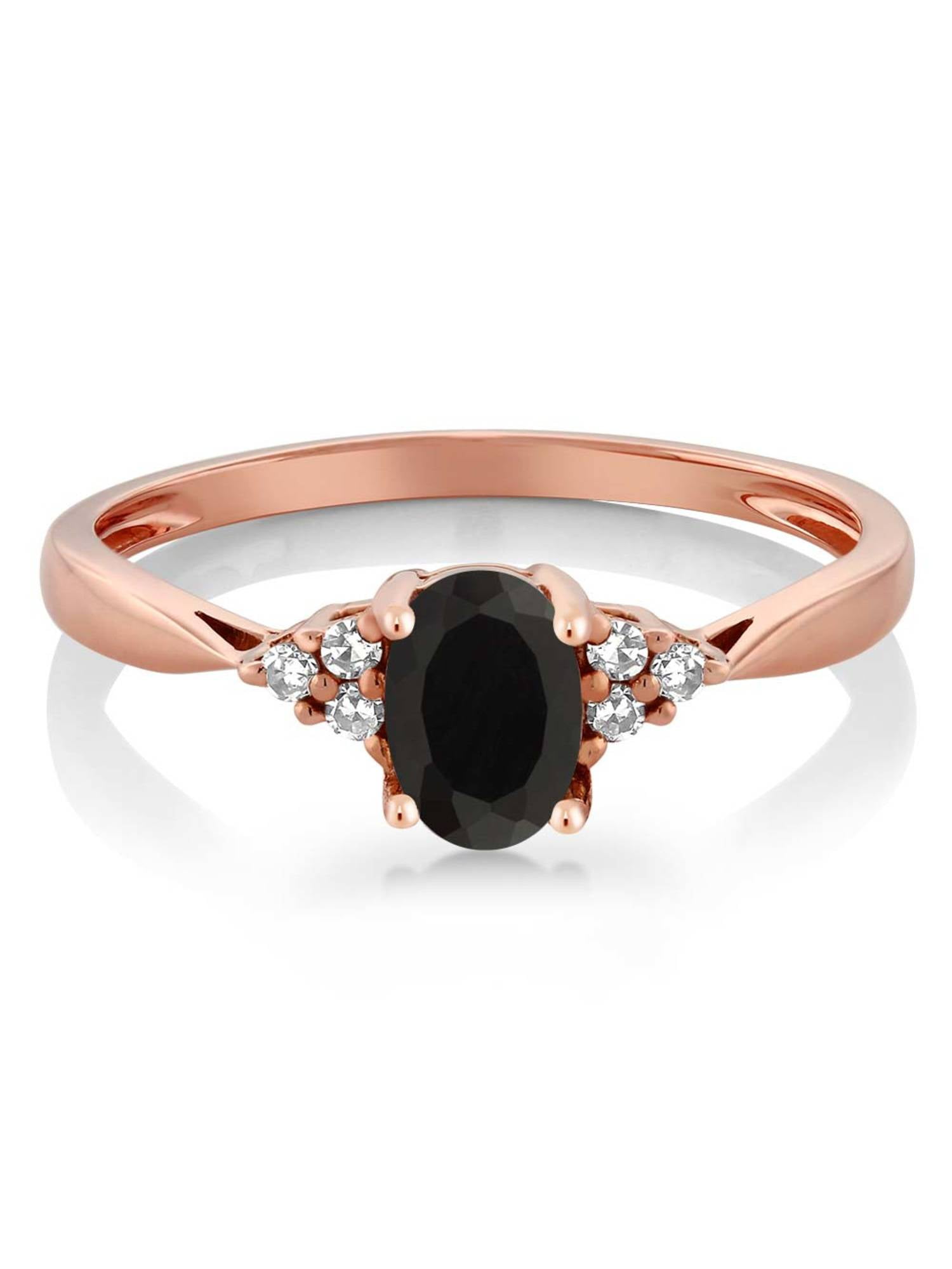 Gem Stone King Women S 14k Rose Gold Black Onyx And Diamond Ring Walmart Com Walmart Com Gem Stone King Women S 14k Rose Gold Black Onyx And Diamond Ring Walmart Com Walmart Com