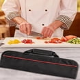 thumbnail image 2 of 5 Pocket Chef Knife Case Roll Bag Bi-Fold (Black) Lightweight - Durable double-layer Oxford fabric – Perfect for the Busy Traveling Chef, 2 of 5