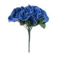thumbnail image 6 of Efavormart 14 Royal Blue Velvet Roses Artificial Flower Bouquet for DIY, Floral Arrangment, Home, Party, Garden, Table Centerpieces Decorations, 6 of 11