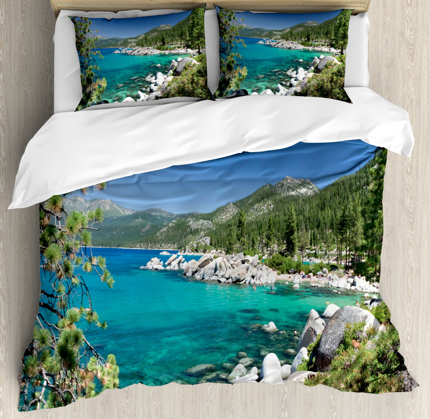 Lake Tahoe Pillow Sham Decorative Pillowcase 3 Sizes for Bedroom Decor 