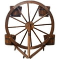thumbnail image 6 of Wood wagon wheel barrel planter,Wagon Wheel Barrel Planter Display,, 6 of 21