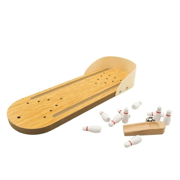Mini Bowling Game Indoor Office Decorate Display Set Wooden Desktop Bowling Games for Kids and Adults Fun Party Favor Classic Desk Ball Best Game Gift