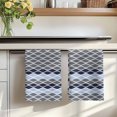 thumbnail image 7 of Ombre Blue Grey Kitchen Towels Set of 4, Modern Abstract Waves Morocco Striped Absorbent Dish Towels for Kitchen, Microfiber Hand Towel, Quick Drying Tea Towel for Cleaning Decorative Dishcloths, 7 of 7