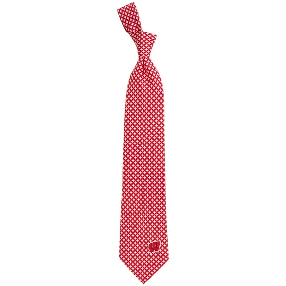 Men's Wisconsin Badgers Diamante Print Silk Tie