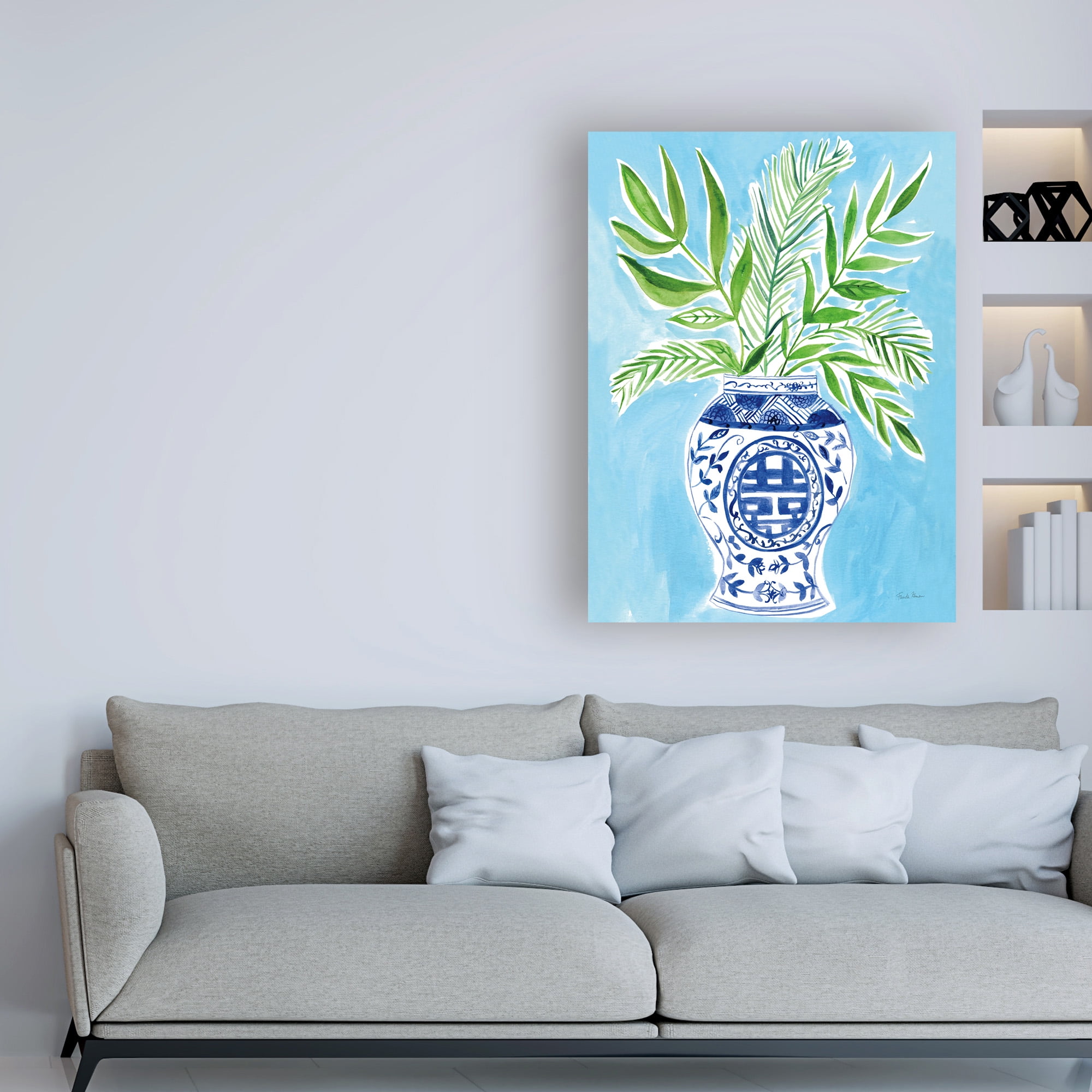 Trademark Fine Art 'Elegant Chinoiserie II Crop' Canvas Art by Farida Zaman
