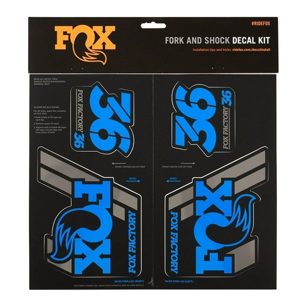 Fox Heritage Decal Kit for 32 34 36 40 Forks and DPS DPX2 FLOAT X2 Shocks Blue