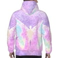thumbnail image 7 of Lsque Purple Sparkling Butterfly Pattern Casual Men's Hoodie,Hooded Sweatshirt with Kangaroo Pocket,Pullover Hoodie-Small, 7 of 7