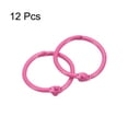 thumbnail image 3 of Uxcell Loose-Leaf Binder Rings, 30mm/ 1.18" Metal Book Ring, Rose Red, 12Pack, 3 of 5