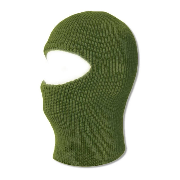 TopHeadwear - TopHeadwear One 1 Hole Ski Mask - Olive - Walmart.com ...