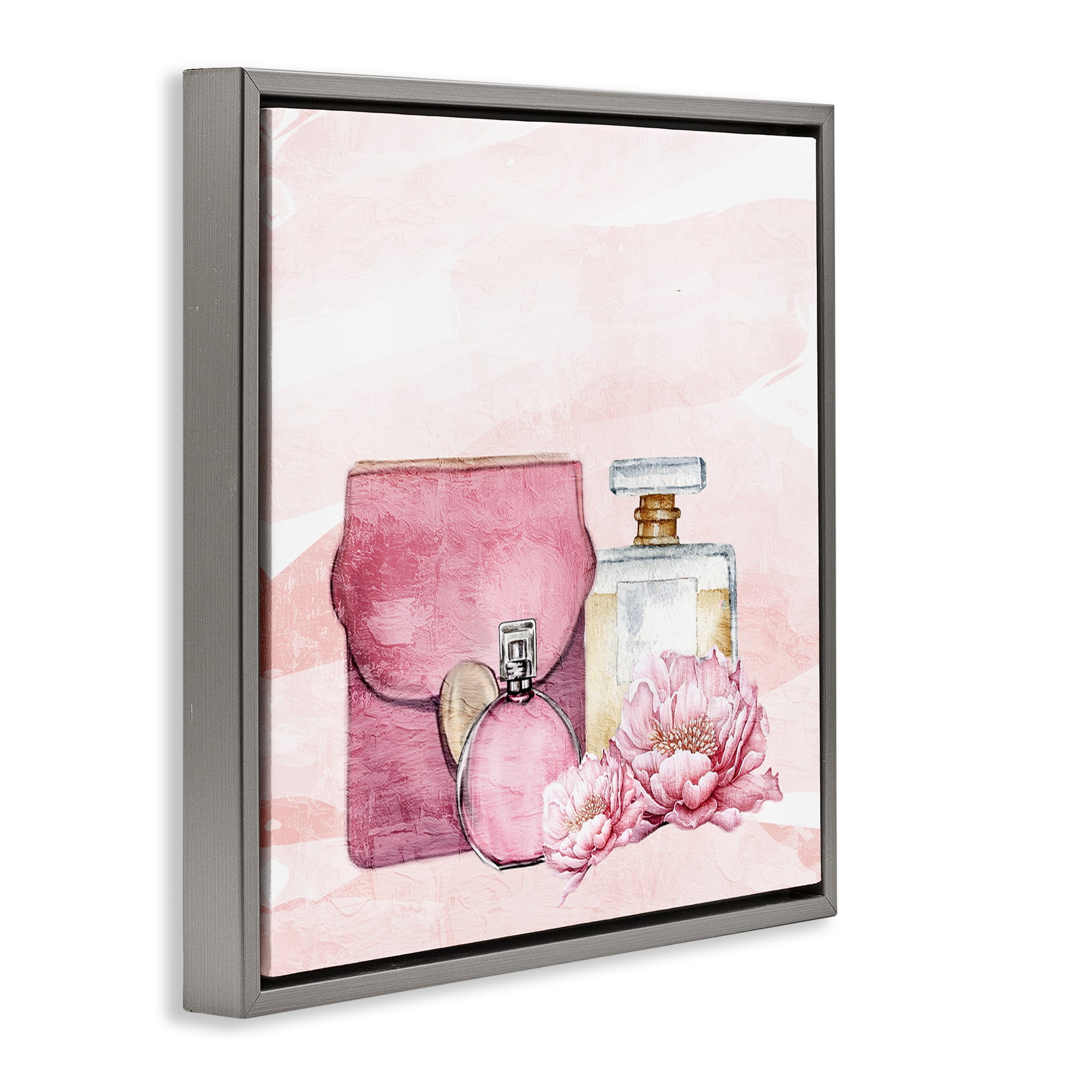 Stupell Industries Blush Glam Time Collection Gray Framed Floater Canvas Wall Art, design by Kim Allen