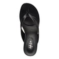 thumbnail image 3 of STYLE & COMPANY Womens Black 1/2" Platform Padded Chicklet Round Toe Wedge Slip On Thong Sandals 8 M, 3 of 4