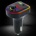 thumbnail image 3 of Muyoka Atopoler Transmisor FM Bluetooth para coche Inalámbrico Bluetooth 5.0 Adaptador de radio FM Reproductor de MP3 Puertos USB duales Compatible con tarjeta TF U Disco (5V 3.1A y 1A) Muyoka Hogar, 3 of 7
