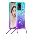 thumbnail image 2 of Funda para Samsung Galaxy S20 Ultra 5G Brillantina Líquida Divertida Reluciente y con Cristales en Movimiento Cuerpo Cruzado con Cordón Ajustable, 2 of 5