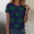 thumbnail image 2 of GEWSEY Women's St Patrick's Day T-Shirt Lucky Irish Shamrock Paddy's Day Graphic Tees Tops (Navy, L), 2 of 8