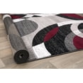 thumbnail image 4 of Rugshop Tapis Contemporain Moderne Cercles Abstraits, 53 Pouces x 73 Pouces, Rouge, 4 of 7