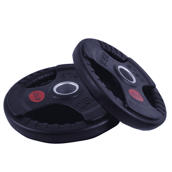 BESEA 25 Lbs Adjustable Dumbbell Plate Set of 2, Rubber Weight Plates for Home Gym Full Body Workout Fitness