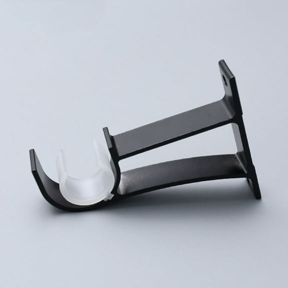 Masteelf HeavyDuty Black Aluminum Alloy Curtain Rod Bracket for Home Office Bedroom and Dining Room 2pcs