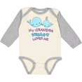 thumbnail image 3 of Inktastic My Grandpa Whale-y Loves Me Boys or Girls Long Sleeve Baby Bodysuit, 3 of 5