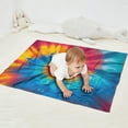 thumbnail image 2 of Colorful Rainbow Tie Dye Spiral Pattern Blanket,Comfortable Soft Flannel Throw Blanket,All Season,Warm Lightweight Blankets for Sofa Bed Couch Living Room Chair,30"x40", 2 of 4